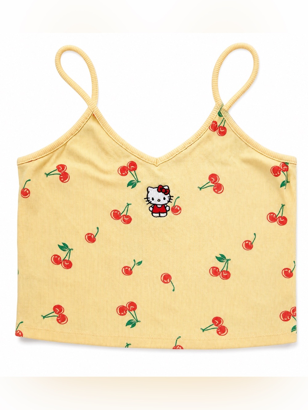 NWT Hello Kitty x Sanrio Cherry Print Ribbed Cami Tank Top XL Y2K Cute